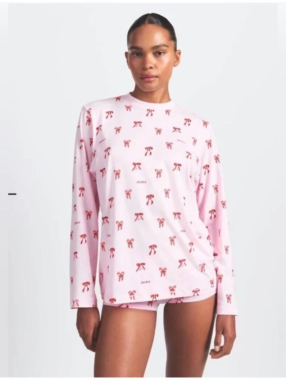 Skims candy bow print long sleeve